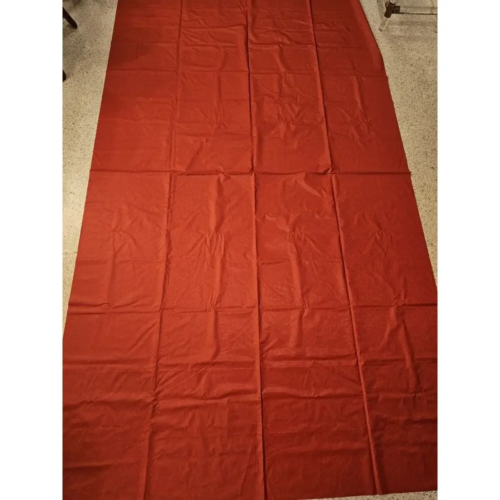 2.75 Yards Cherry Red Shiny‎ Linen Like Oilcloth Fabric 100